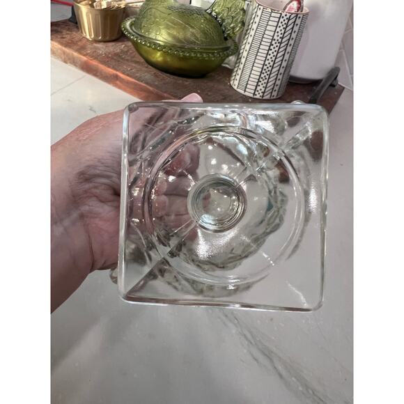 Indiana Glass Pretzel Pattern Footed Sugar Bowl Clear Vintage Pressed Glass - Picture 6 of 7